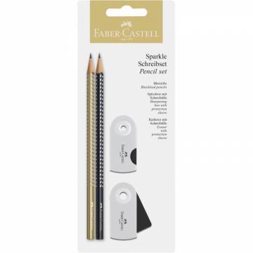 Set Faber-Castell Sparkle zlat/črna 2018 10103