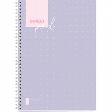 ZVEZEK ŠPIRALA S.PAD DOTS A4 1R 100L A4 10934