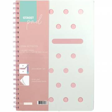 ZVEZEK ŠPIRALA S.PAD PASTEL PINK A5 5M A5 11161