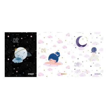 ZVEZEK STREET BLACK&GOLD A4 1R 54L A4 12408