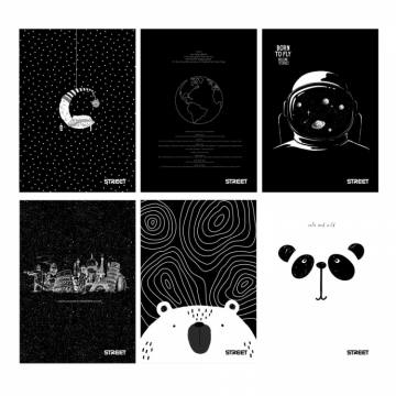 ZVEZEK STREET BLACK&WHITE A4 1R 54L A4 12410