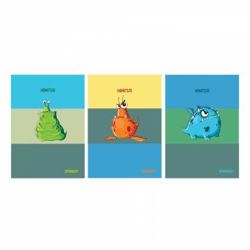 Zvezek Street Monsters A4 črte A4 12431