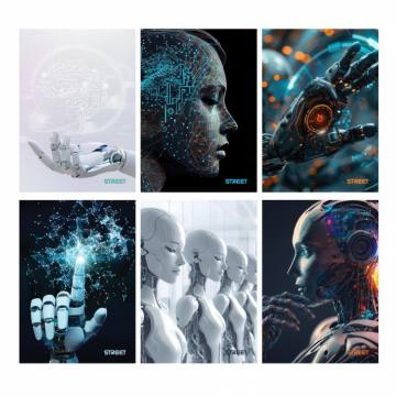 ZVEZEK STREET AI A4 brezčrtni A4 12446